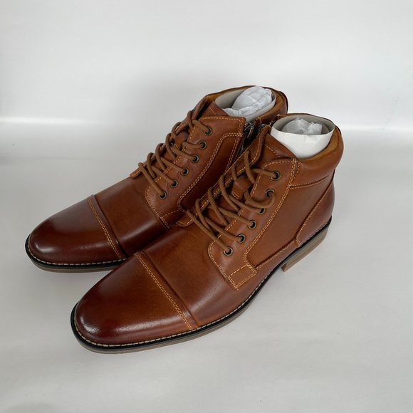 Kunsto  Genuine Leather Oxford Boots Men\'s Size 9.5 Brown main image 9